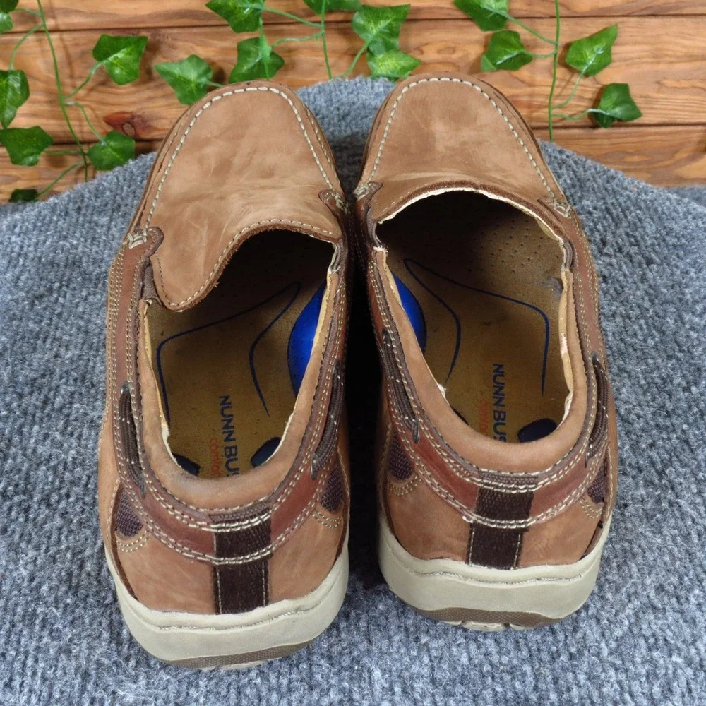 Nunn Bush 84165-246 Mens‎ Leather Boat Shoe Loafers Size 9M Casual Brown Slip-On